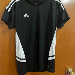adidas Black and White Women’s Short Sleeve Athletic Jersey